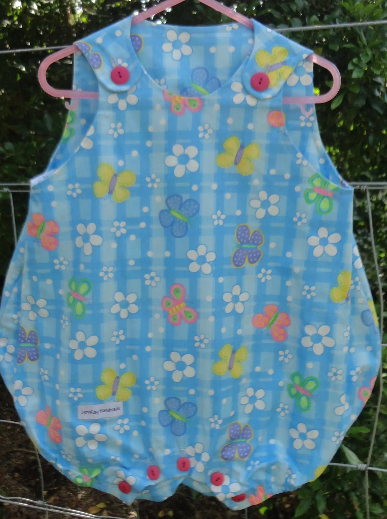 Baby Romper Suit - Butterflies - 9 - 12 months