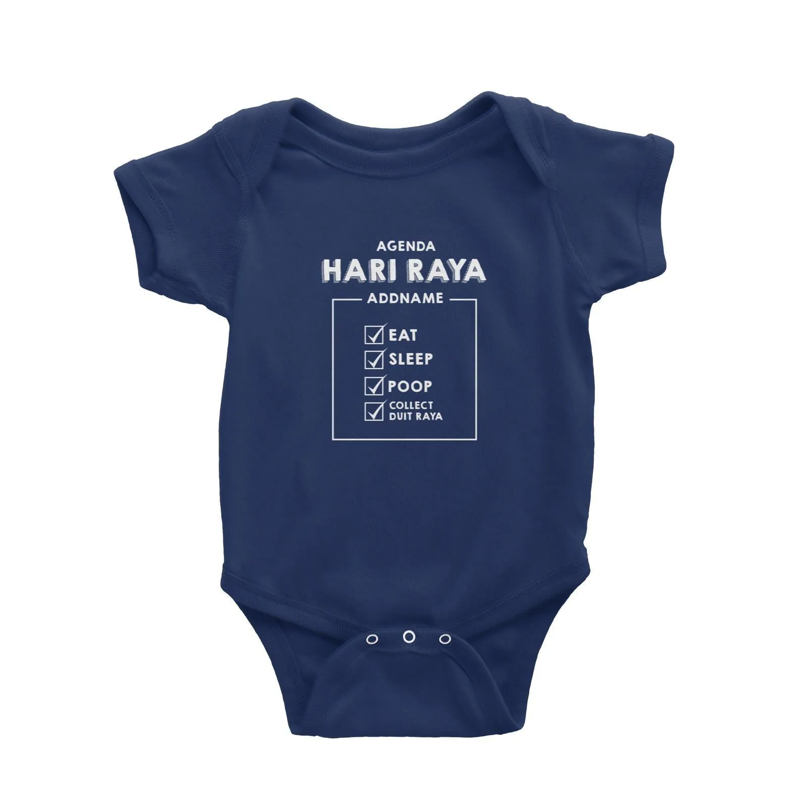Babys Agenda Hari Raya Baby Romper  Personalizable Designs Raya Agenda