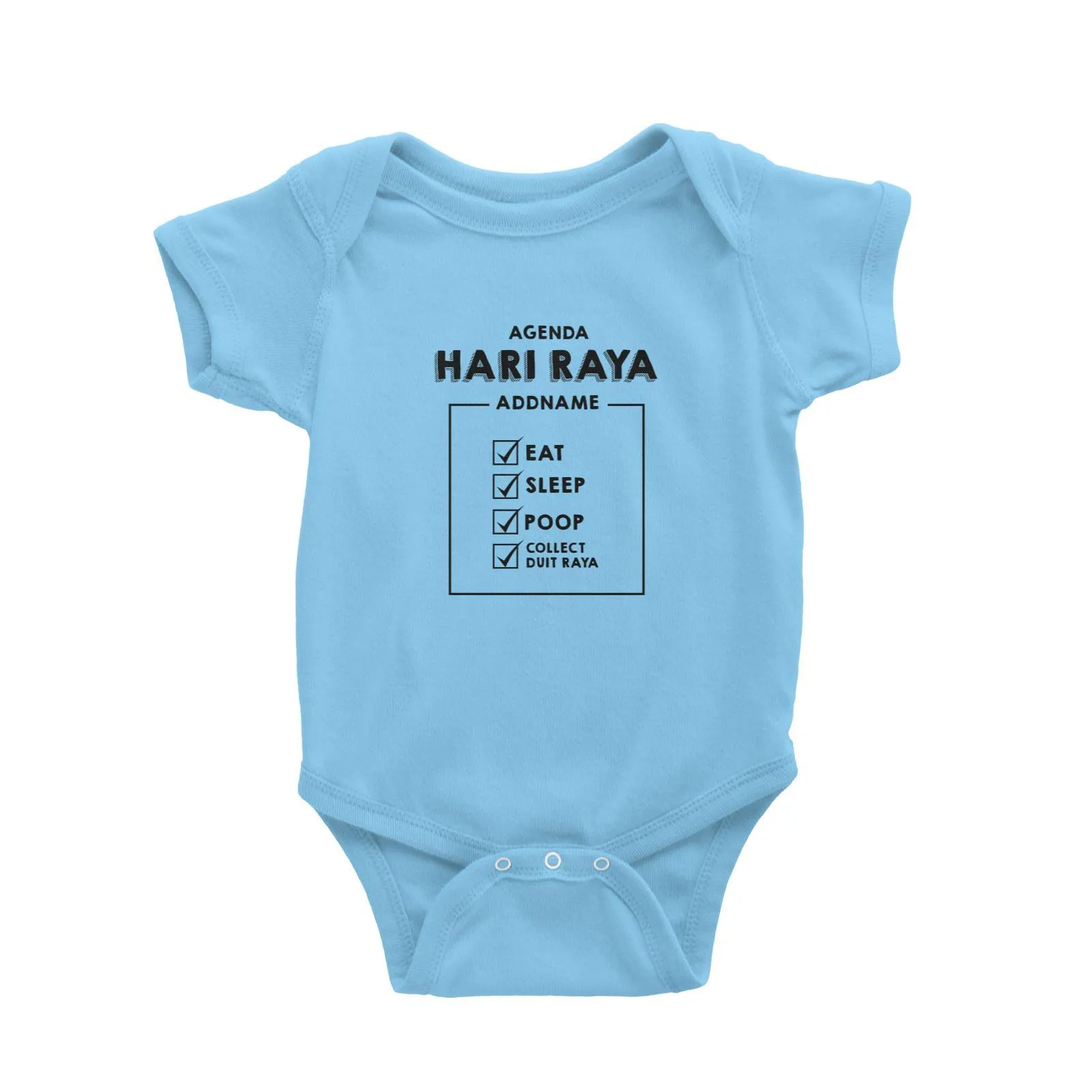 Babys Agenda Hari Raya Baby Romper  Personalizable Designs Raya Agenda
