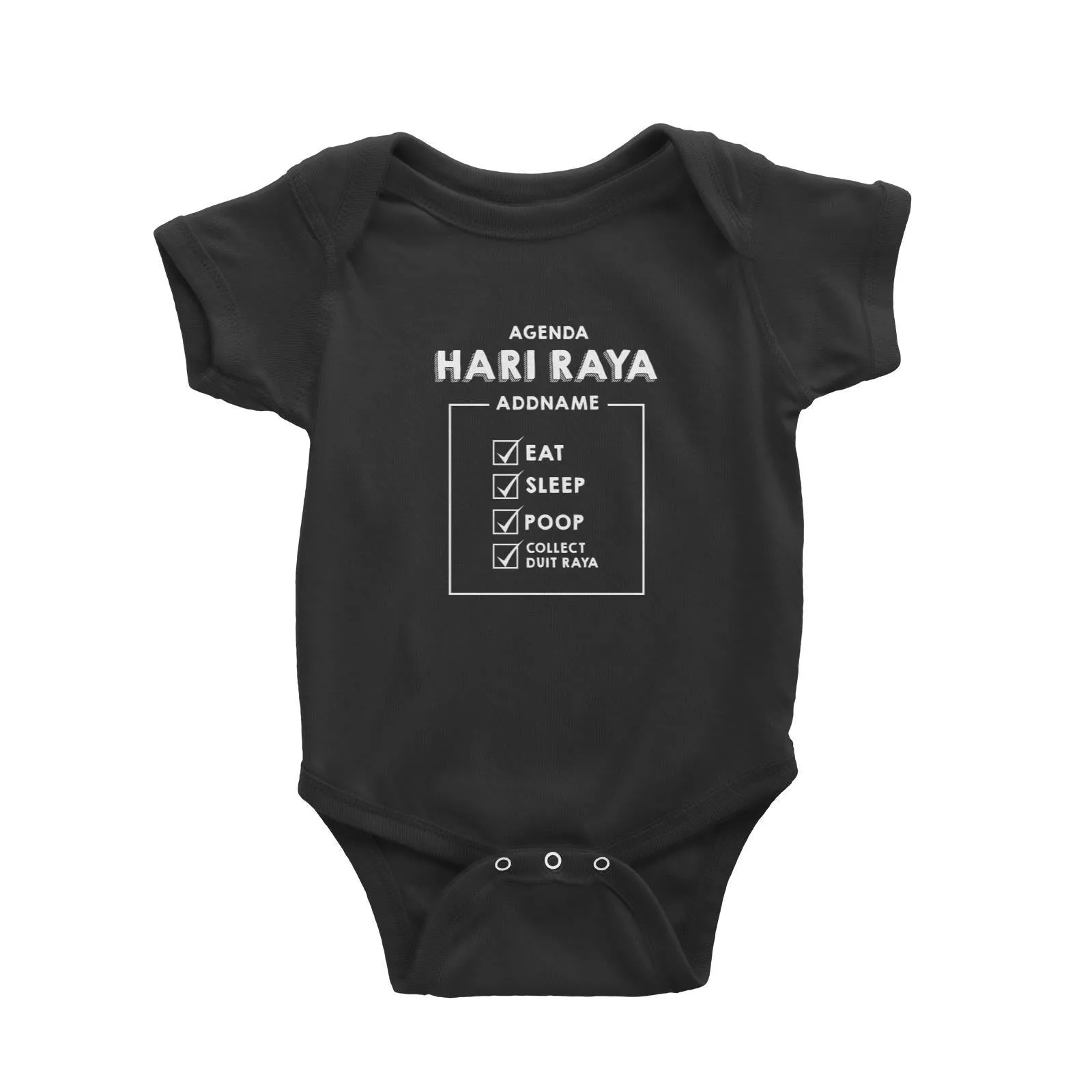 Babys Agenda Hari Raya Baby Romper  Personalizable Designs Raya Agenda