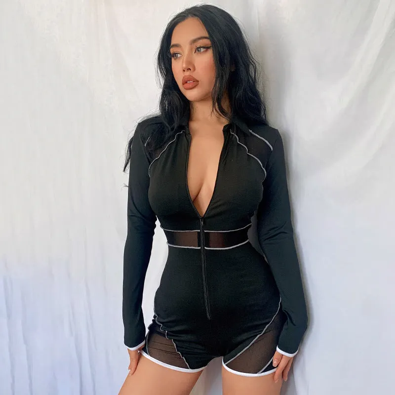 Bella Black Bodycon Romper