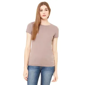 Bella   Canvas Women's Pebble Brown Jersey Short-Sleeve T-Shirt