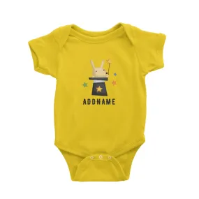 Birthday Circus Magicial Rabbit In Magic Hat Addname Baby Romper
