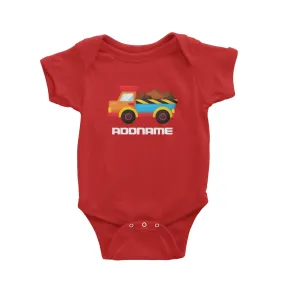 Birthday Construction Dump Truck Addname Baby Romper