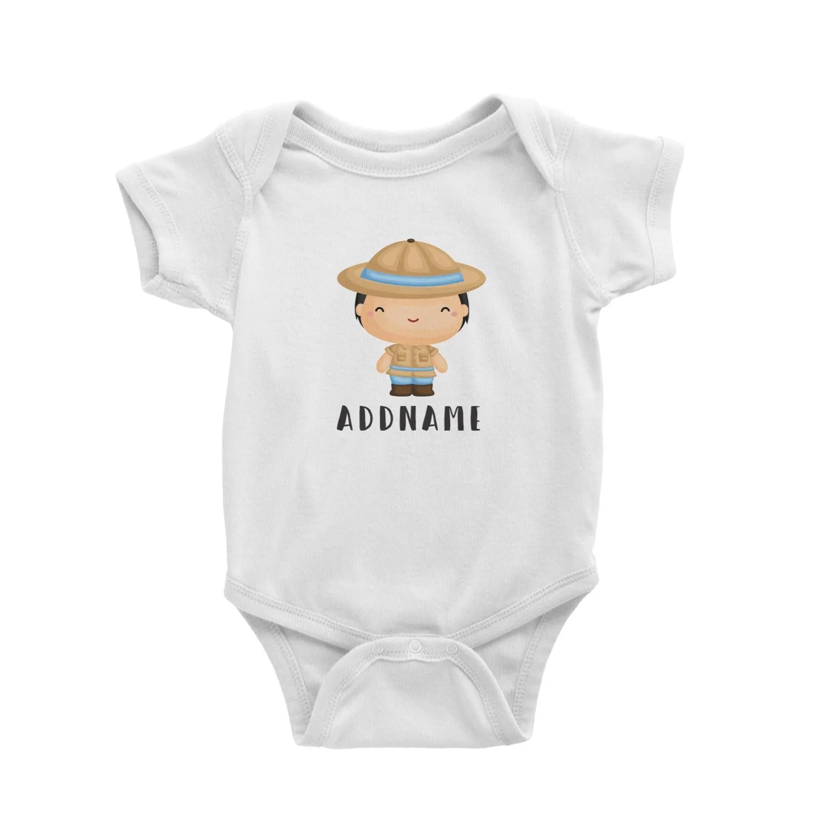 Birthday Safari Little Explorer Baby Boy Addname Baby Romper