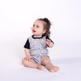 Black & White Cloud Romper