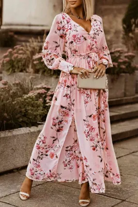 Blossoming Garden Long Sleeve Maxi Dress