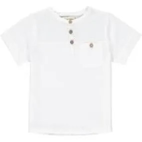 Boardwalk Pique Henley Shirt in White