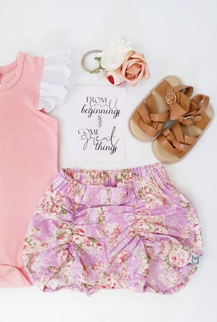 Broderie Anglaise Flutter Romper - Peach - 0000 to 2yrs