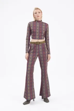 BSL Women Wide leg patterned pants - West Hollywood