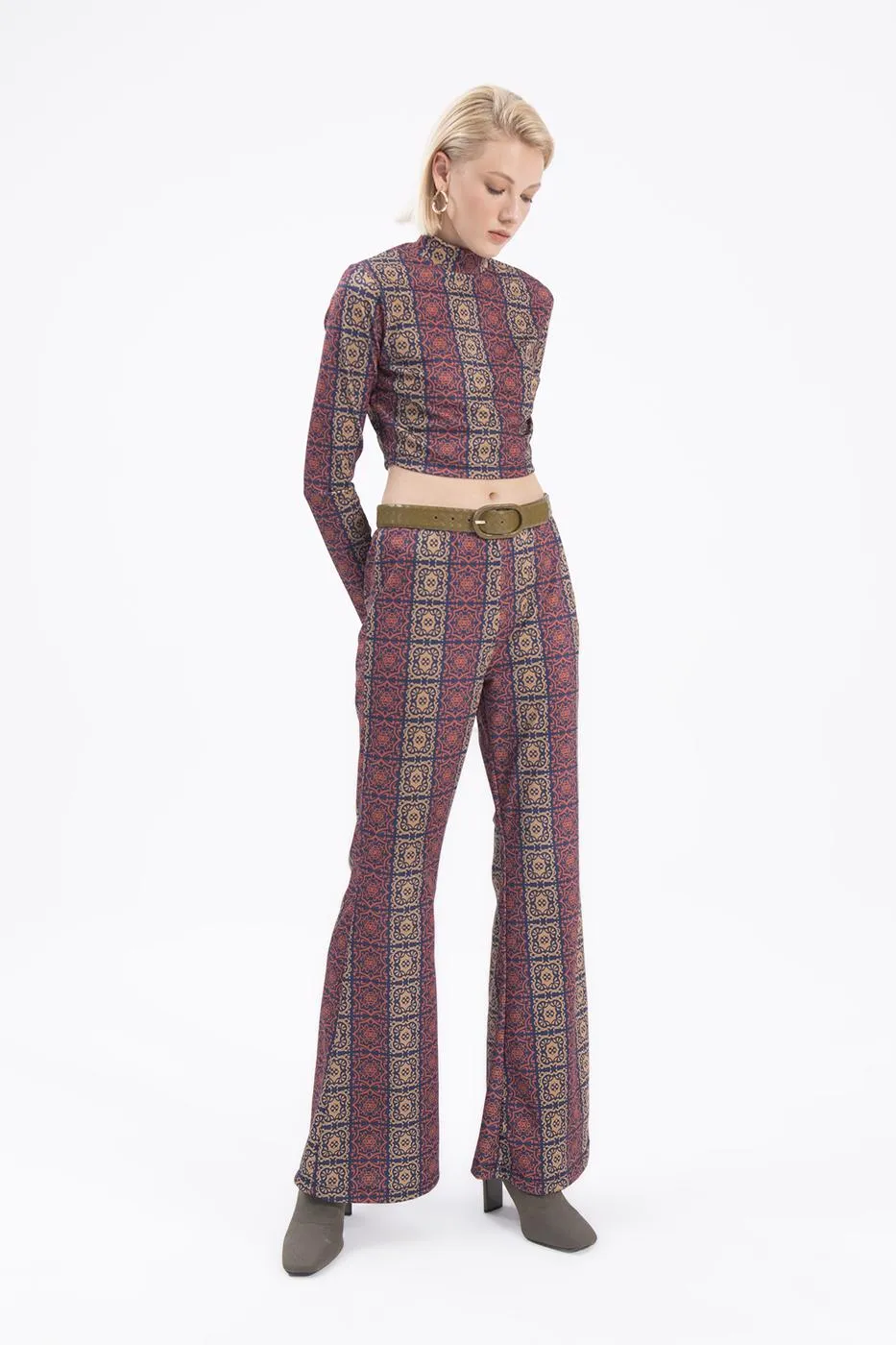 BSL Women Wide leg patterned pants - West Hollywood