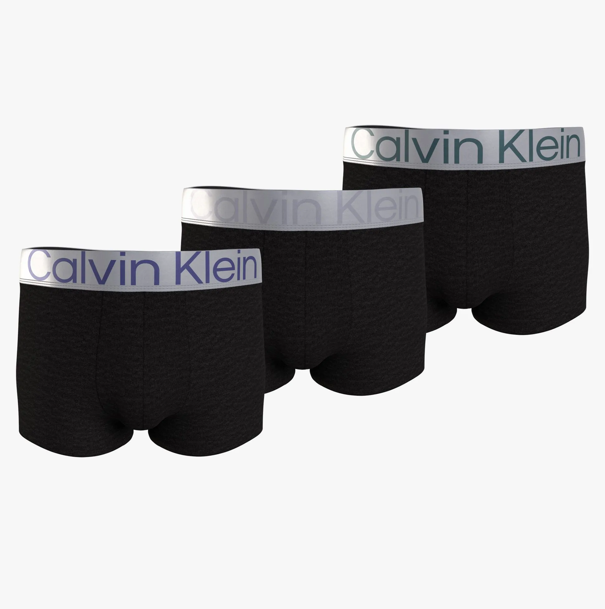 Calvin Klein 3 Pack Mens Trunks Multicolour Bands