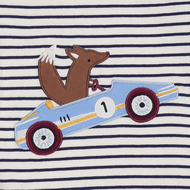 Car appliqué playsuit: Size 0-3M