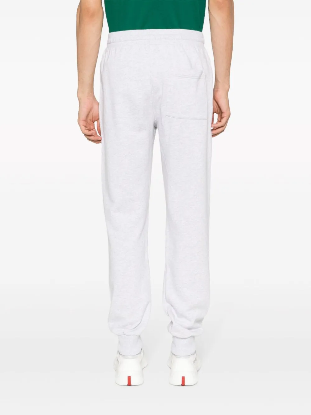 Casa Way-embroidery organic cotton track pants