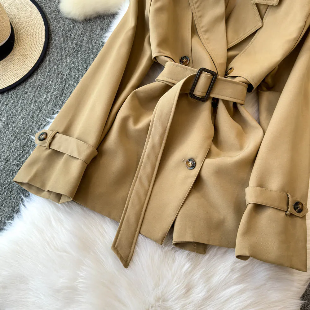 Casual Double-breasted Trench Coat