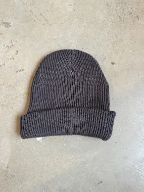 Charcoal Cotton Knit Beanie