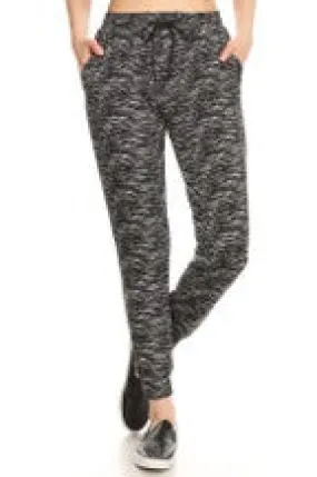 Charcoal Space Dye Print Joggers