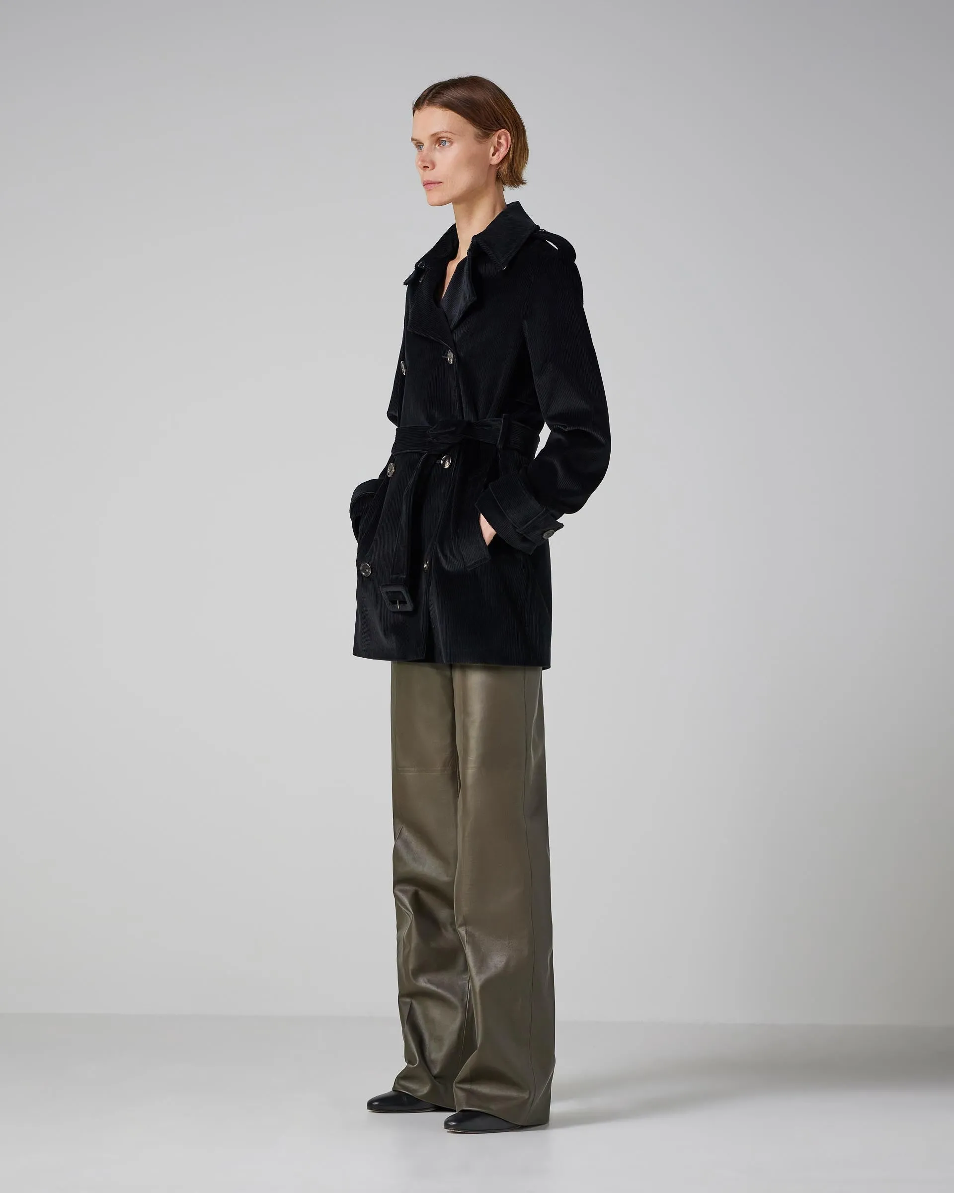 Charlotte Trench in Corduroy, Black