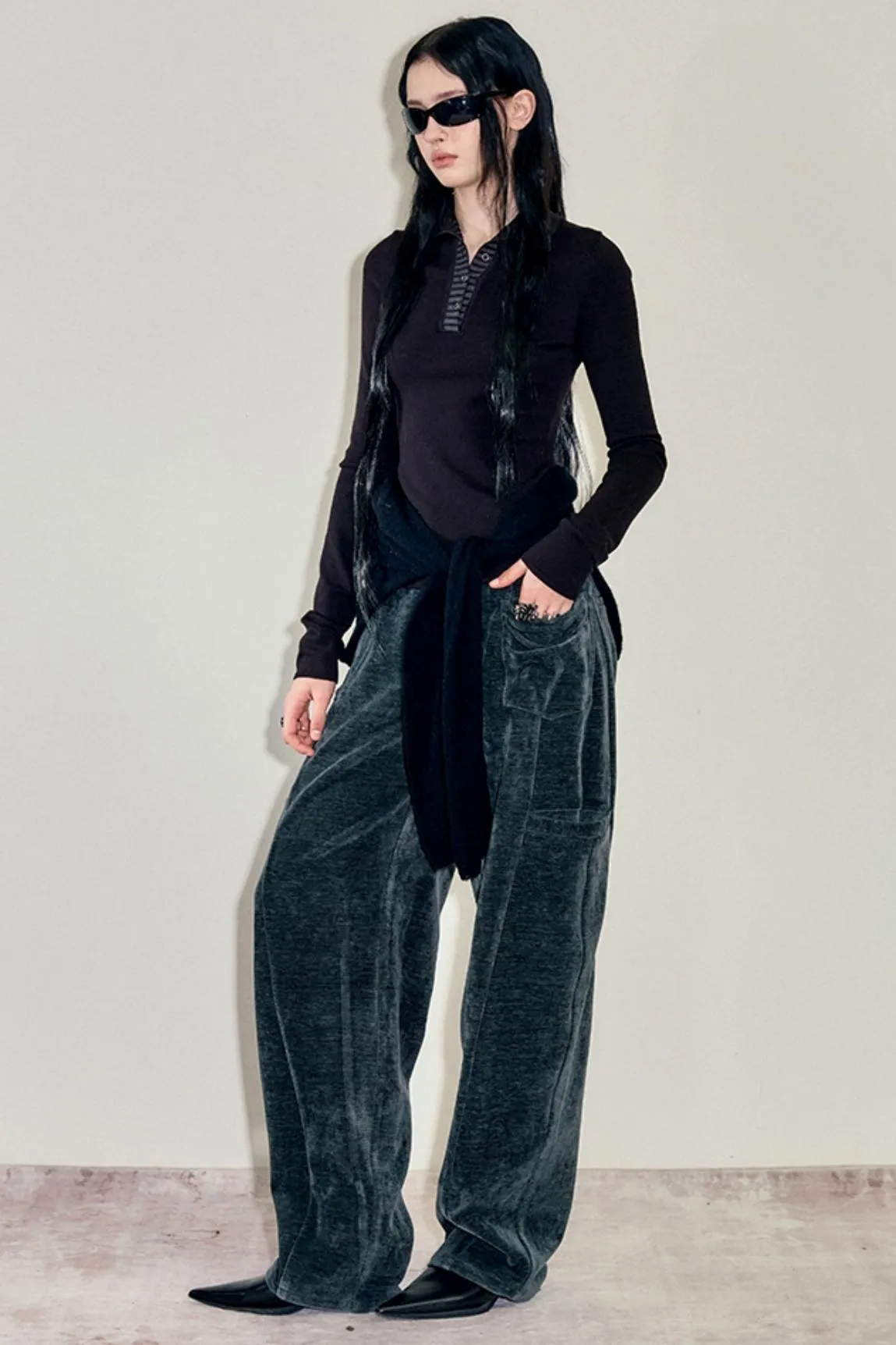 Chenille Corduroy Harem Pants