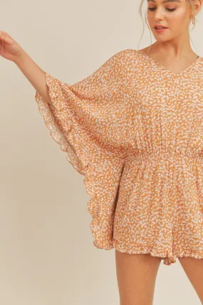 Chrishell Bell Sleeve Flare Romper