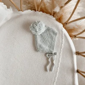 Chunky Knit Bonnet - Periwinkle Blue
