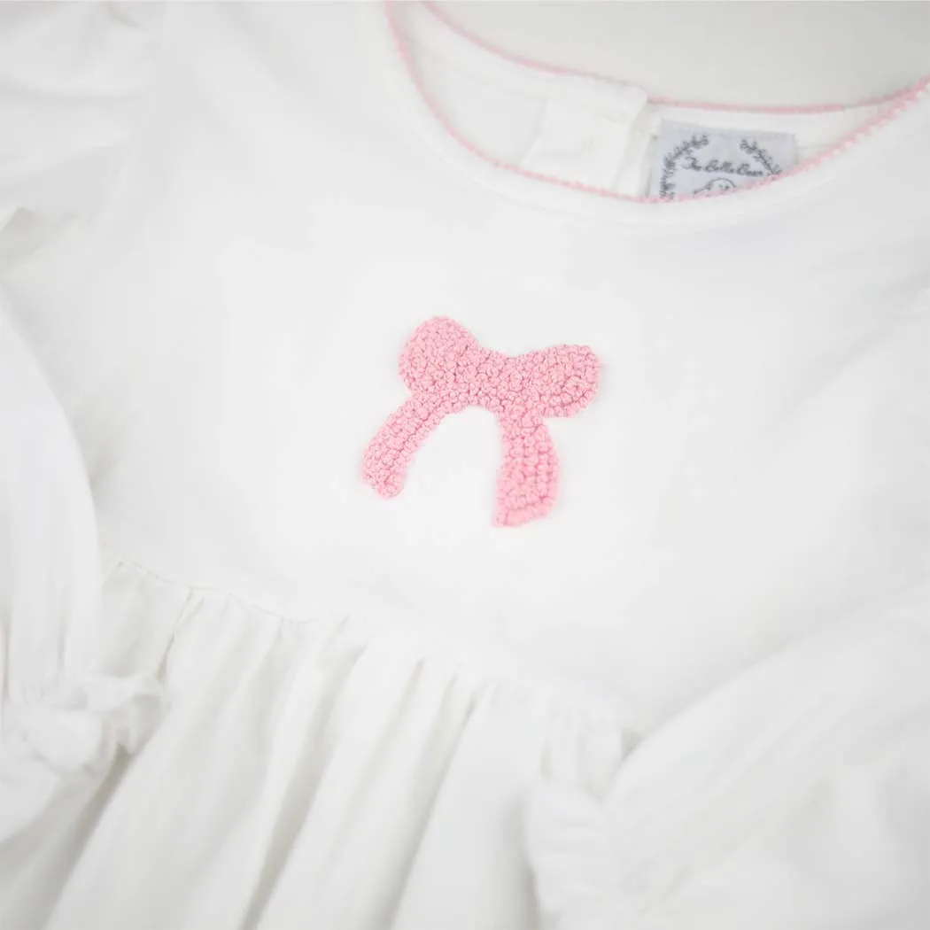 Classic Girls Bow Romper with Bow