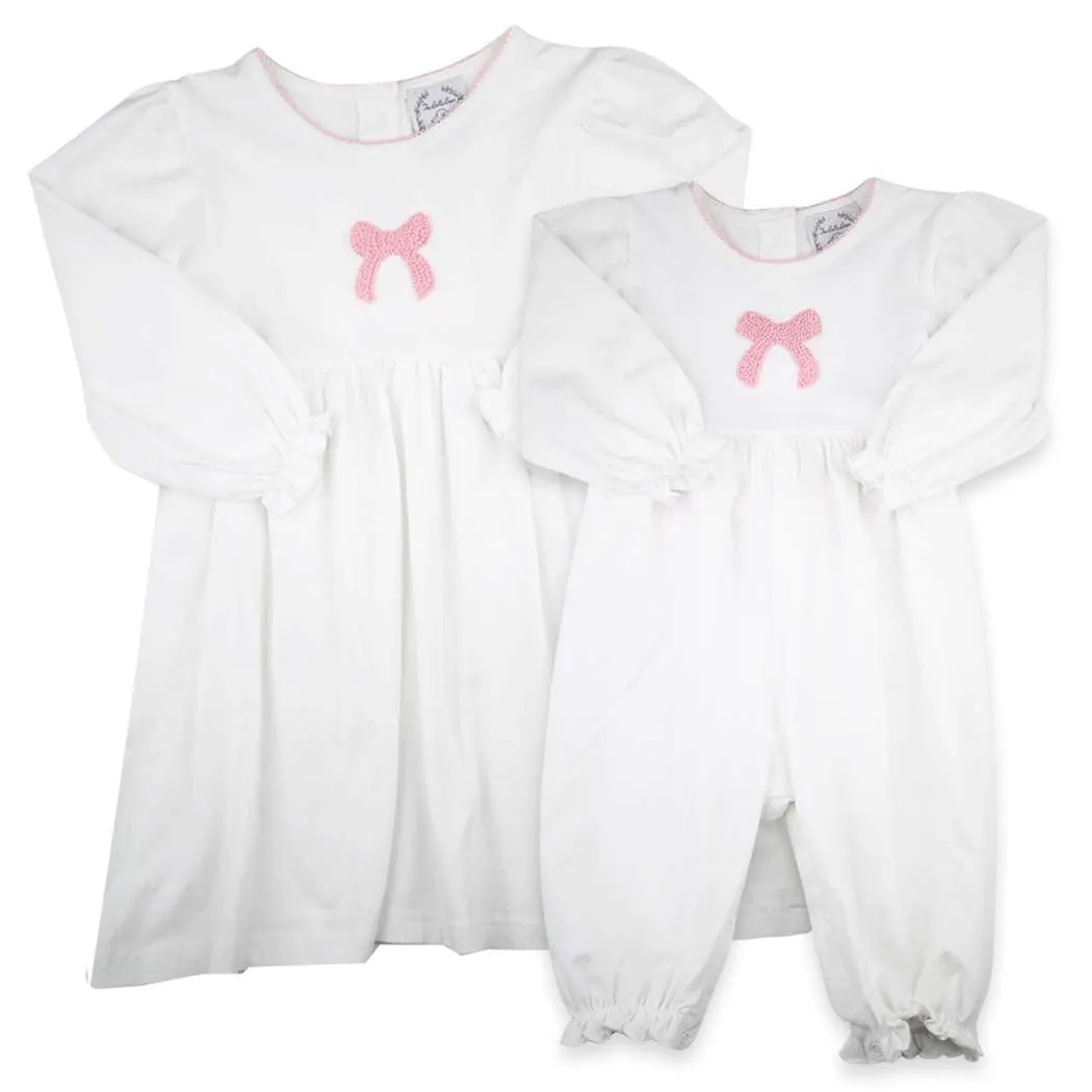Classic Girls Bow Romper with Bow