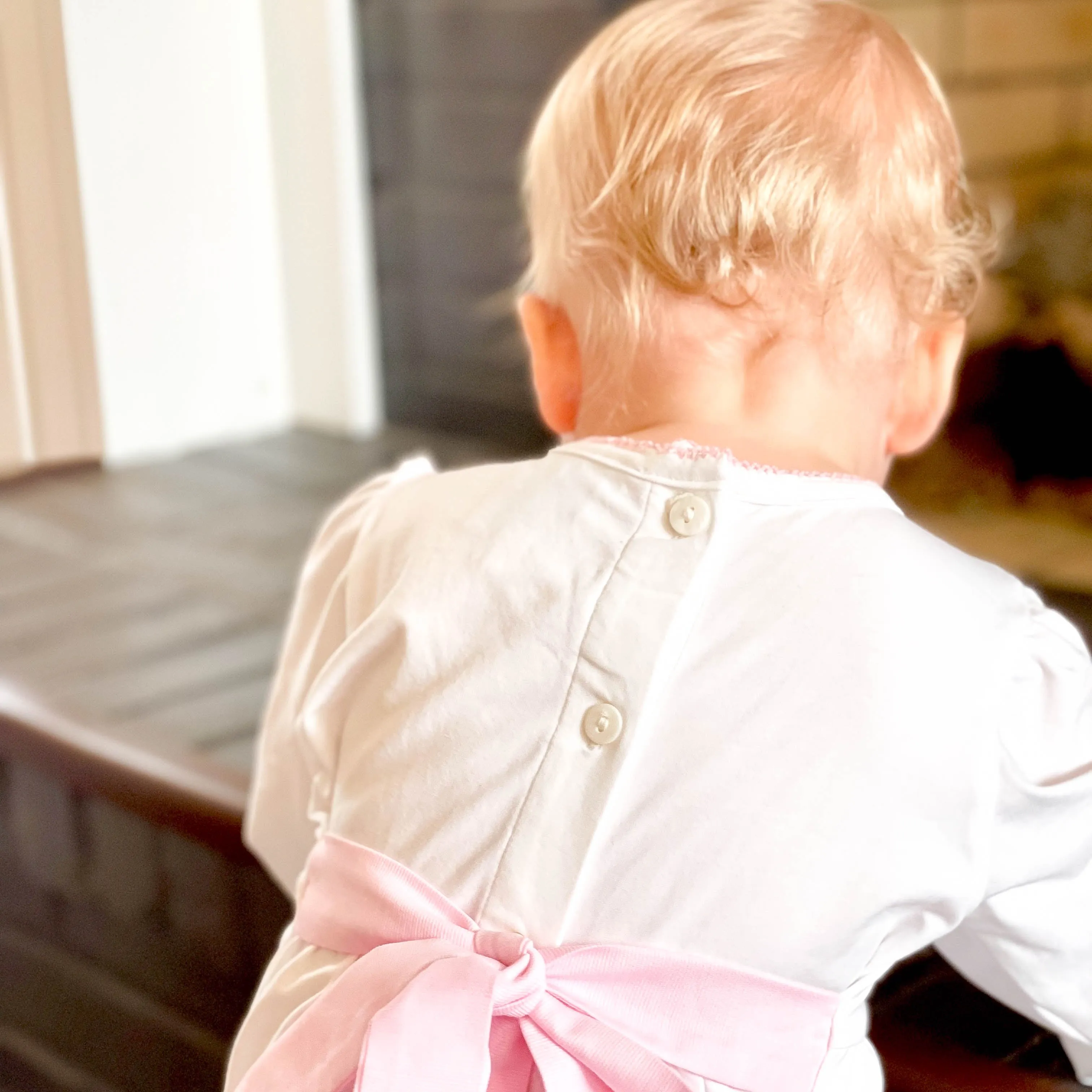 Classic Girls Bow Romper with Bow