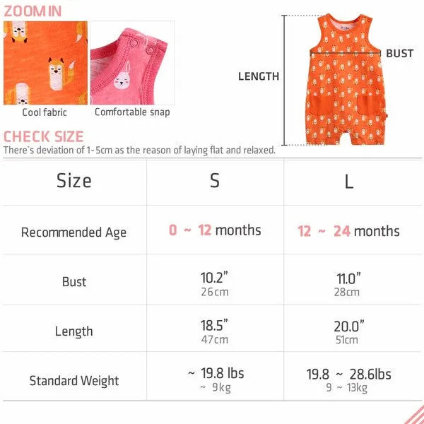 Cool Fox Sleeveless Romper