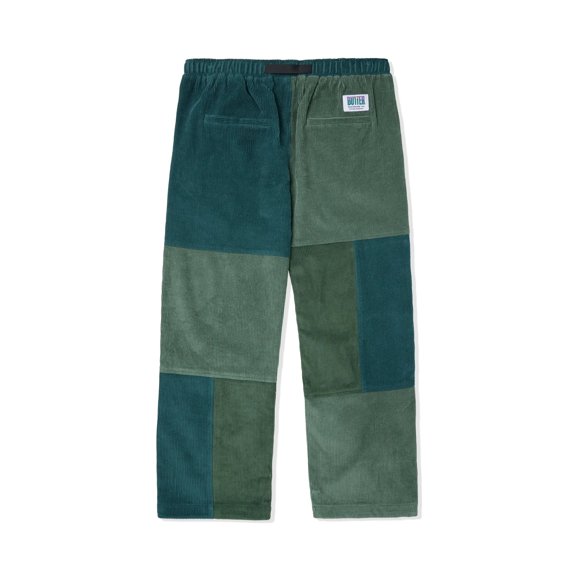 Cord Patchwork Pants - Folliage