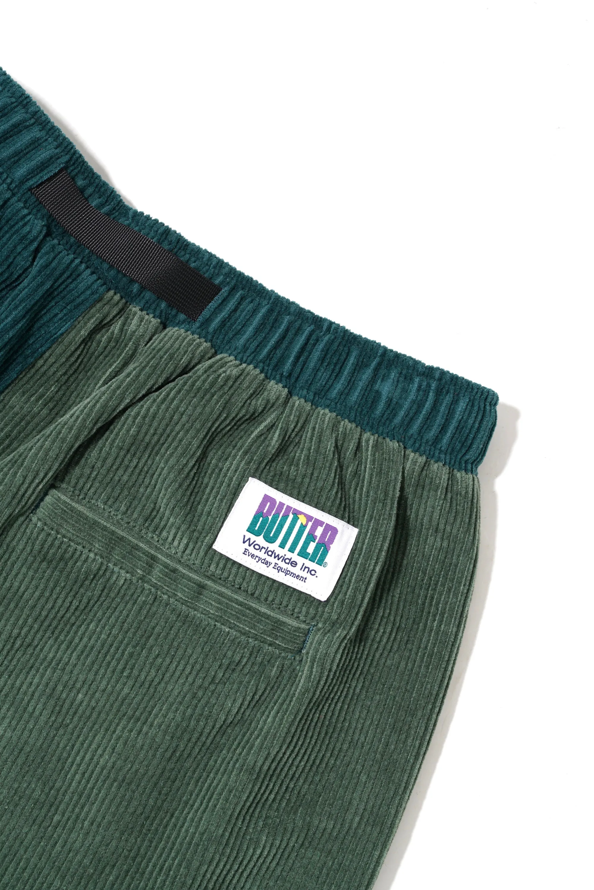 Cord Patchwork Pants - Folliage