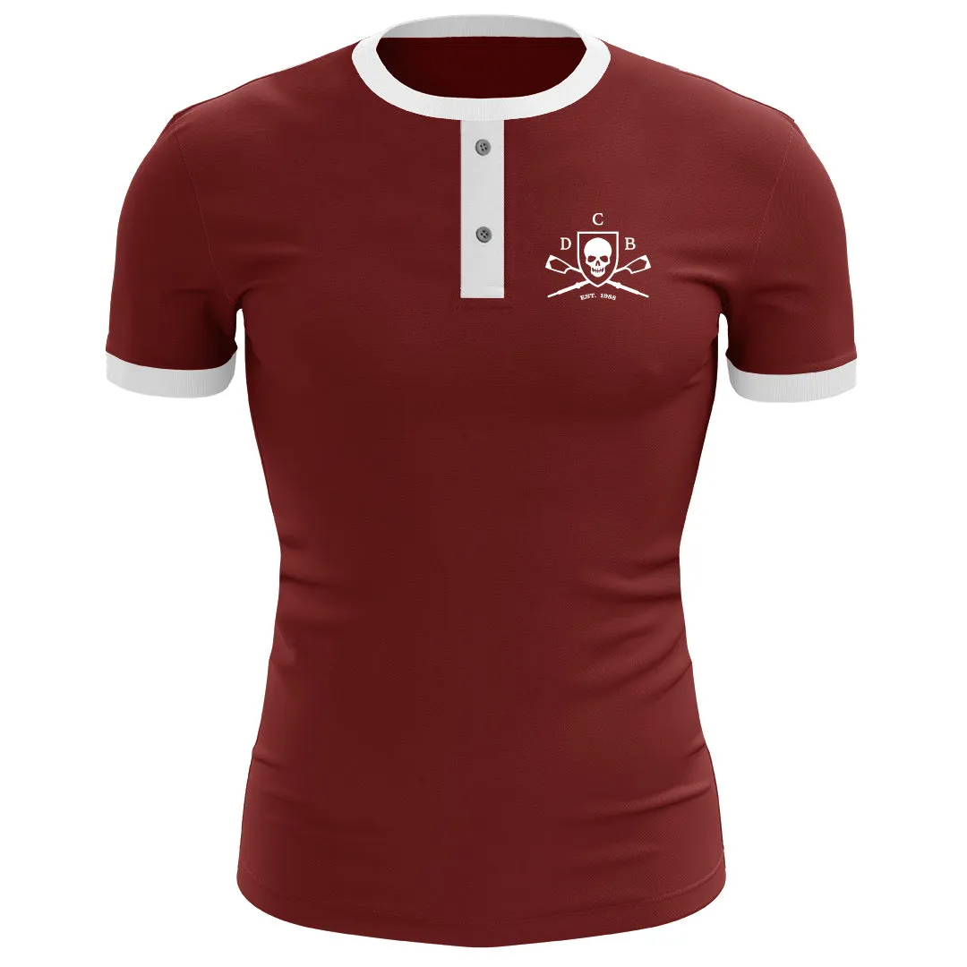 Crimson Death Barge 100% Cotton Henley Shirt