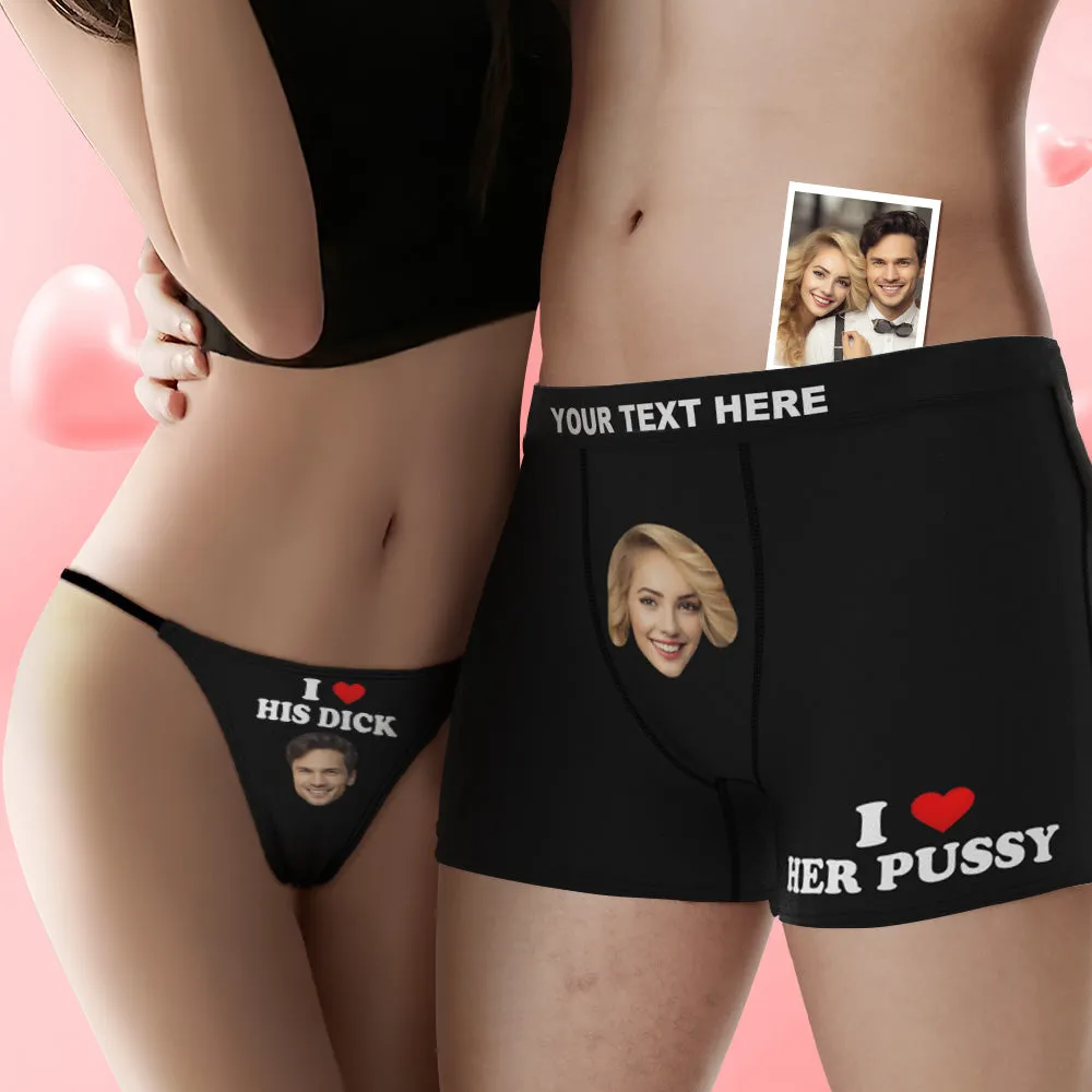 Custom Face Couple Underwear Love Your Body Personalized Underwear Valentine's Day Gift