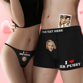 Custom Face Couple Underwear Love Your Body Personalized Underwear Valentine's Day Gift
