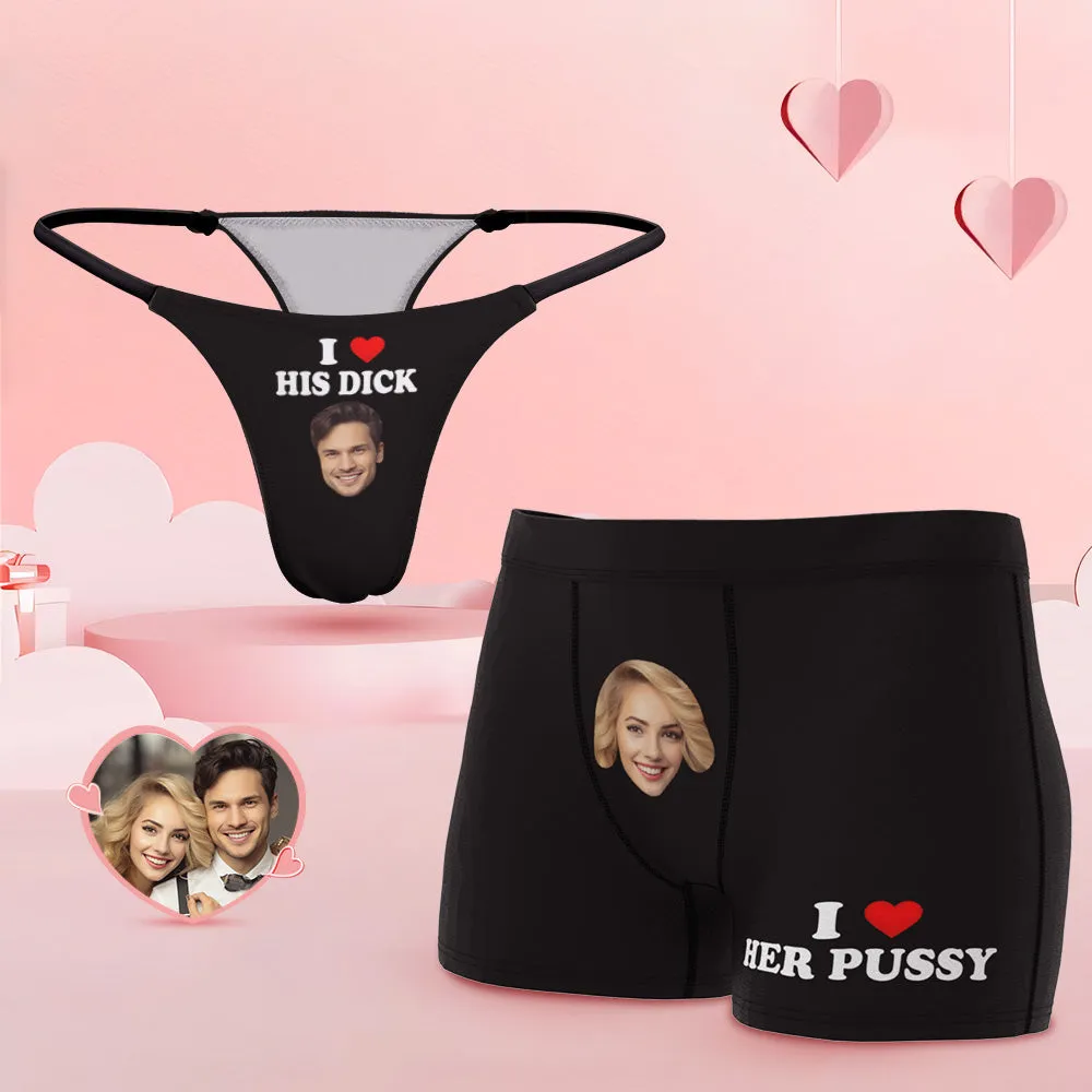 Custom Face Couple Underwear Love Your Body Personalized Underwear Valentine's Day Gift