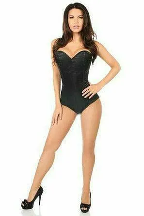 Daisy Corsets Lavish Black Satin Corset Romper