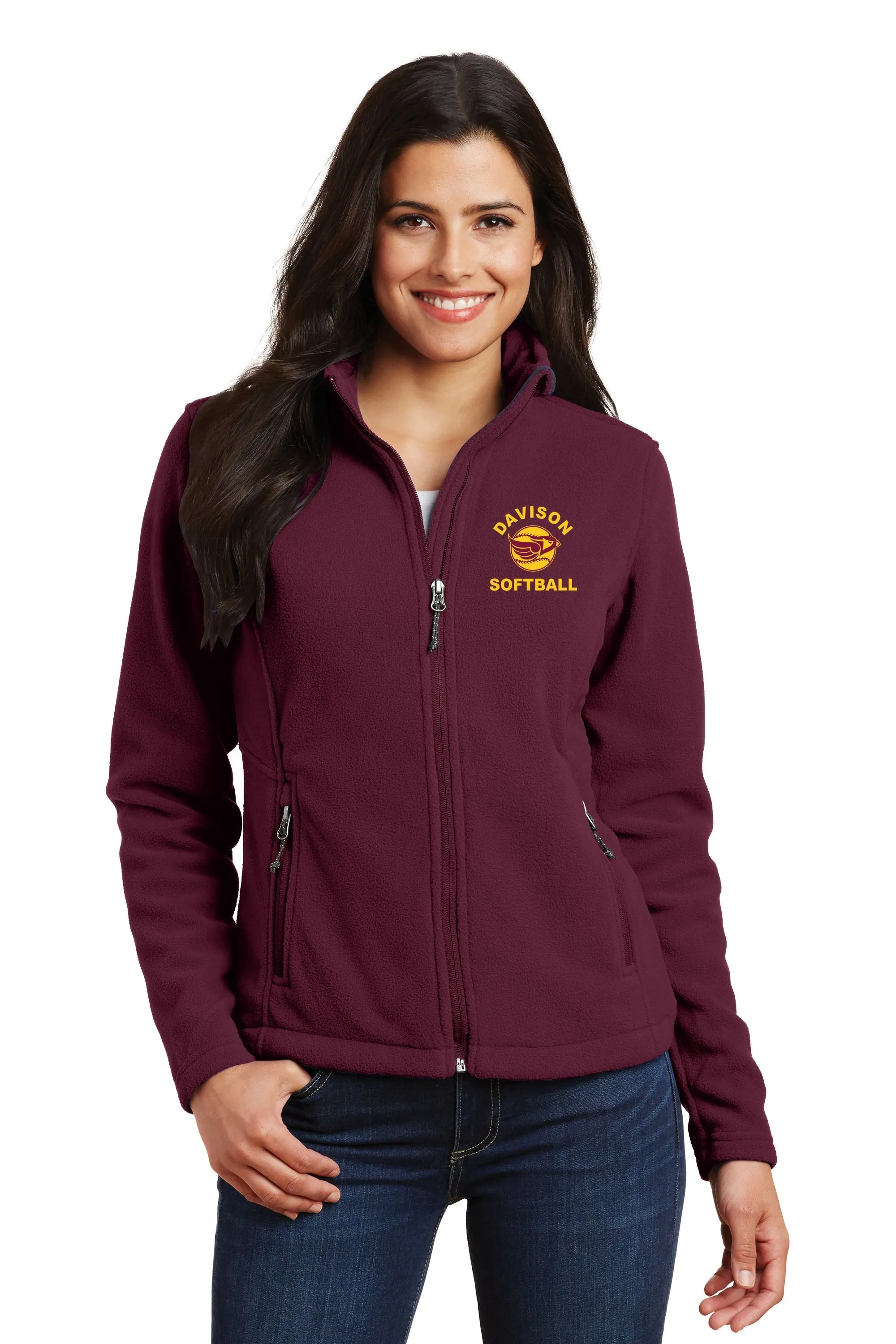 Davison Softball Embroidered Full Zip Jacket