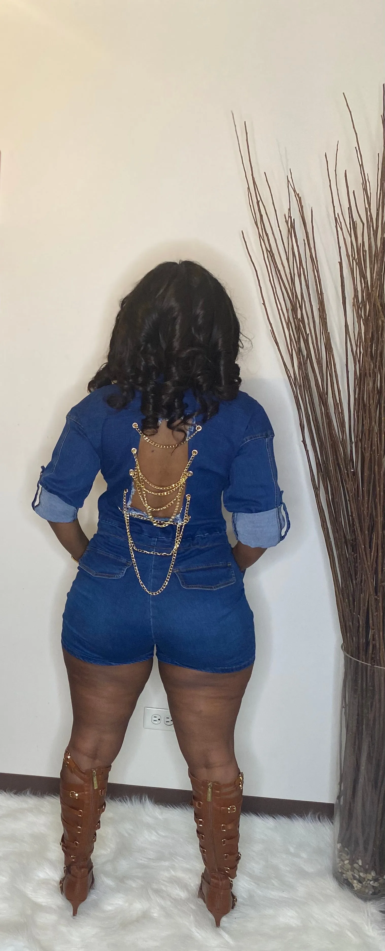 Denim & Chains Romper