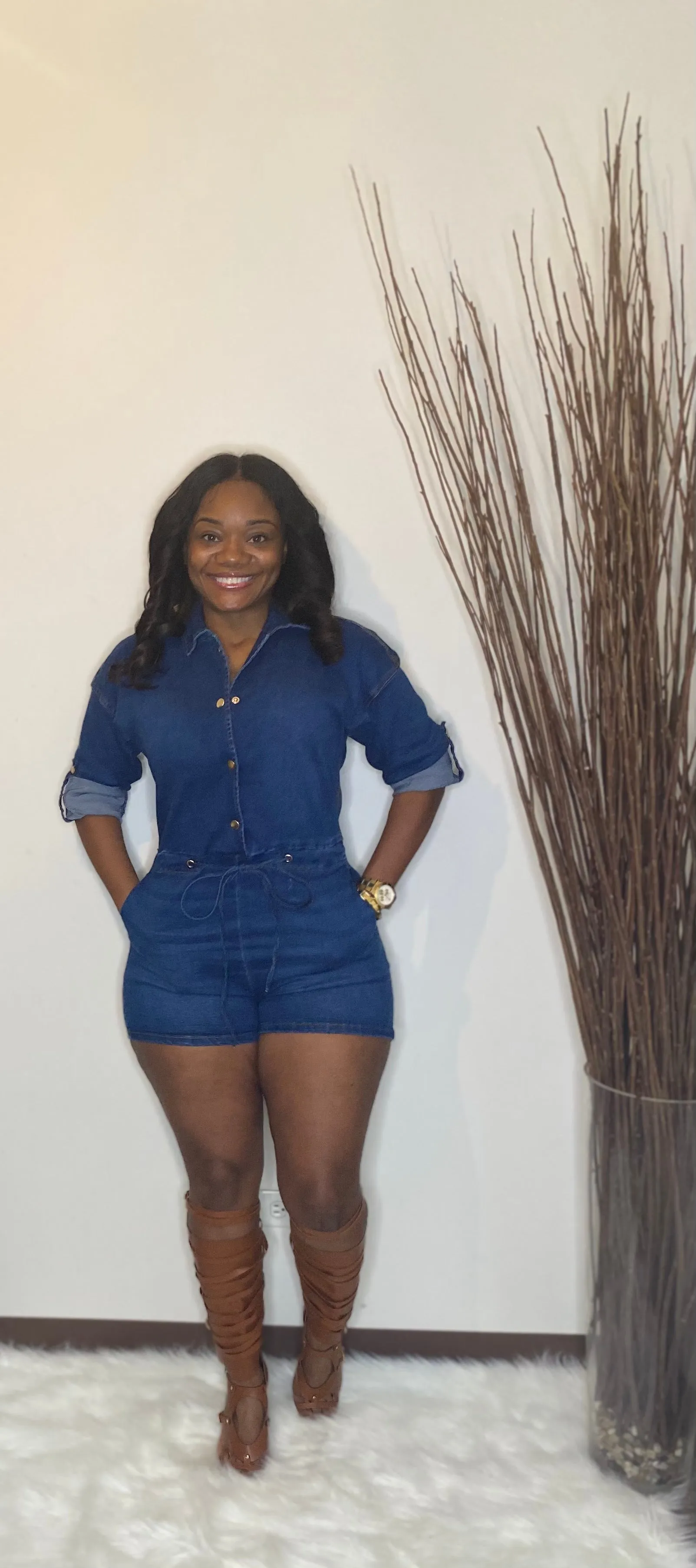Denim & Chains Romper