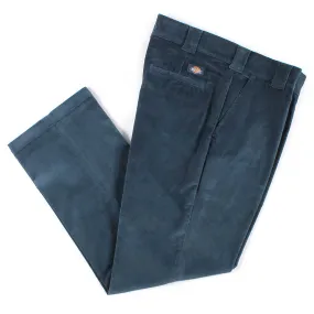 Dickies Regular Fit Flat Front Corduroy Pants - Airforce Blue
