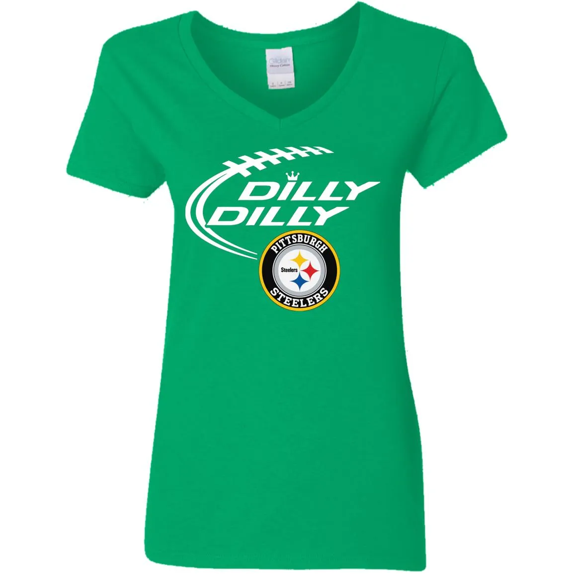 Dilly Dilly Pittsburgh Steelers Nfl Football Women V-Neck T-Shirt