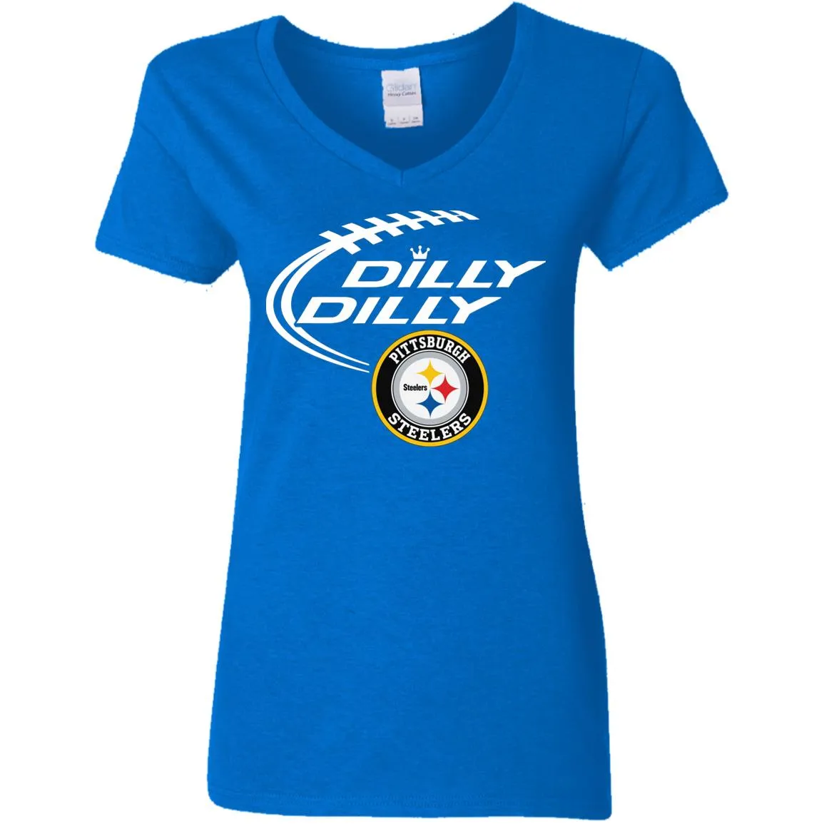 Dilly Dilly Pittsburgh Steelers Nfl Football Women V-Neck T-Shirt