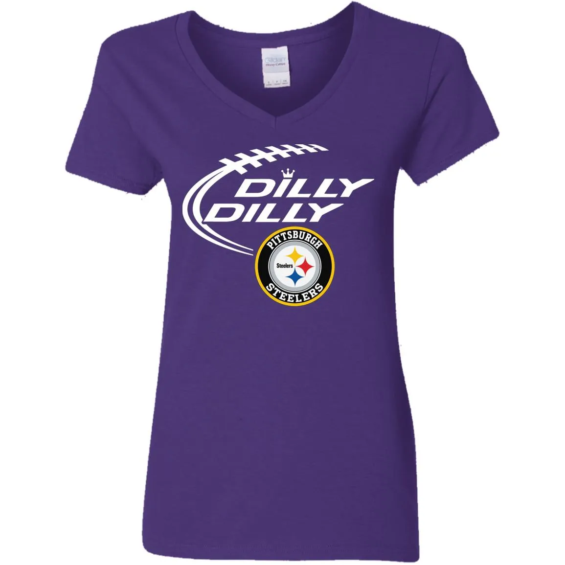 Dilly Dilly Pittsburgh Steelers Nfl Football Women V-Neck T-Shirt