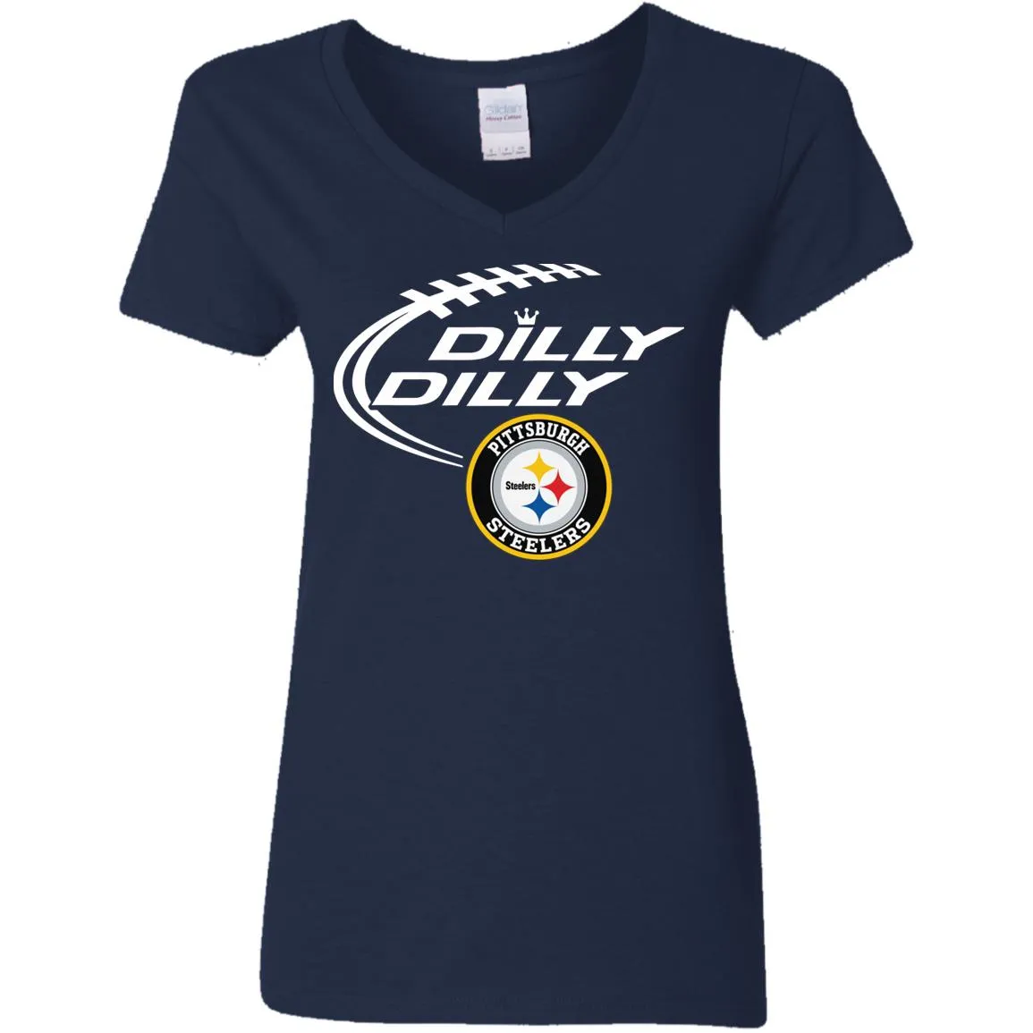 Dilly Dilly Pittsburgh Steelers Nfl Football Women V-Neck T-Shirt