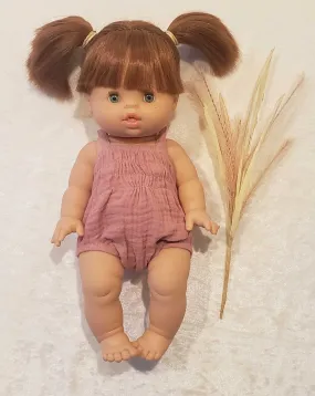 Doll Romper Clothing in Tea Rose