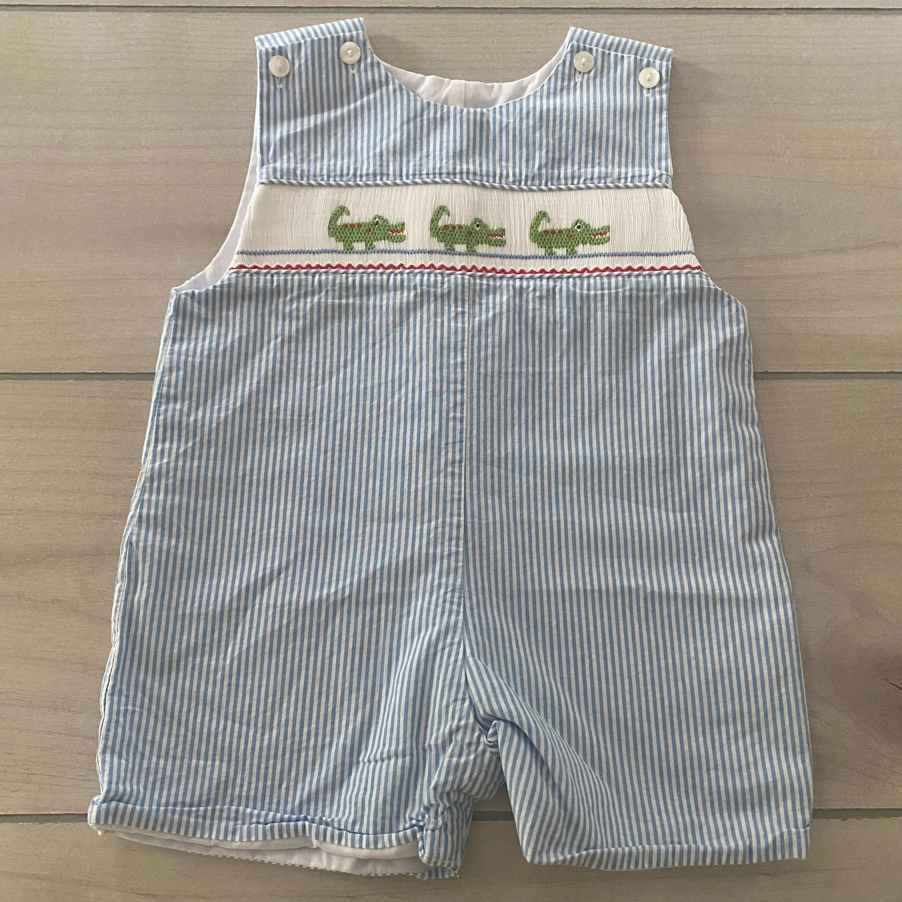 Edgehill Collection Gator Smocked Romper