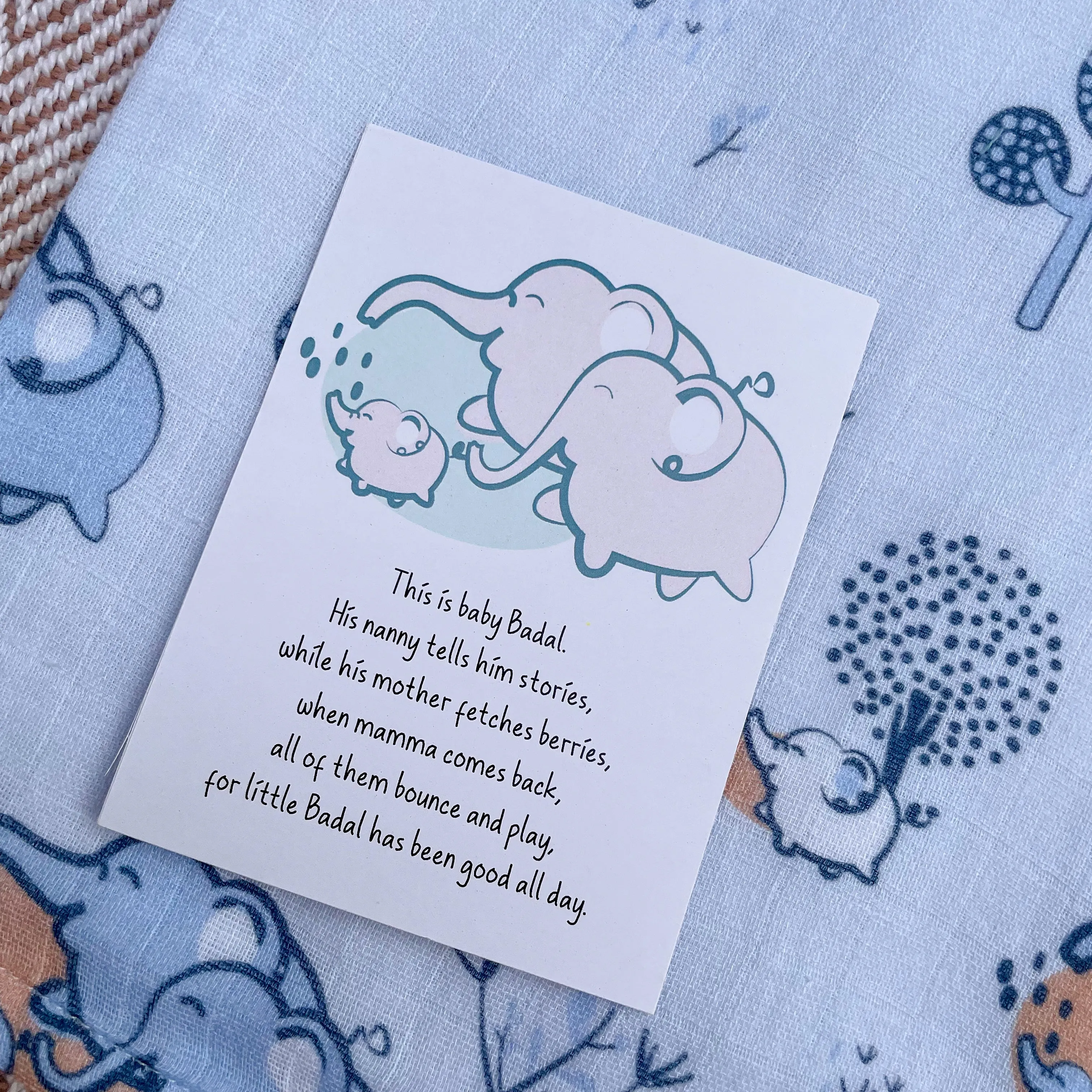 Elephant Clan Muslin Onesie