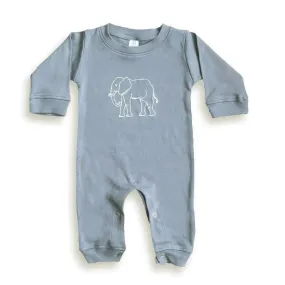 Elephant Long Sleeve Infant Romper