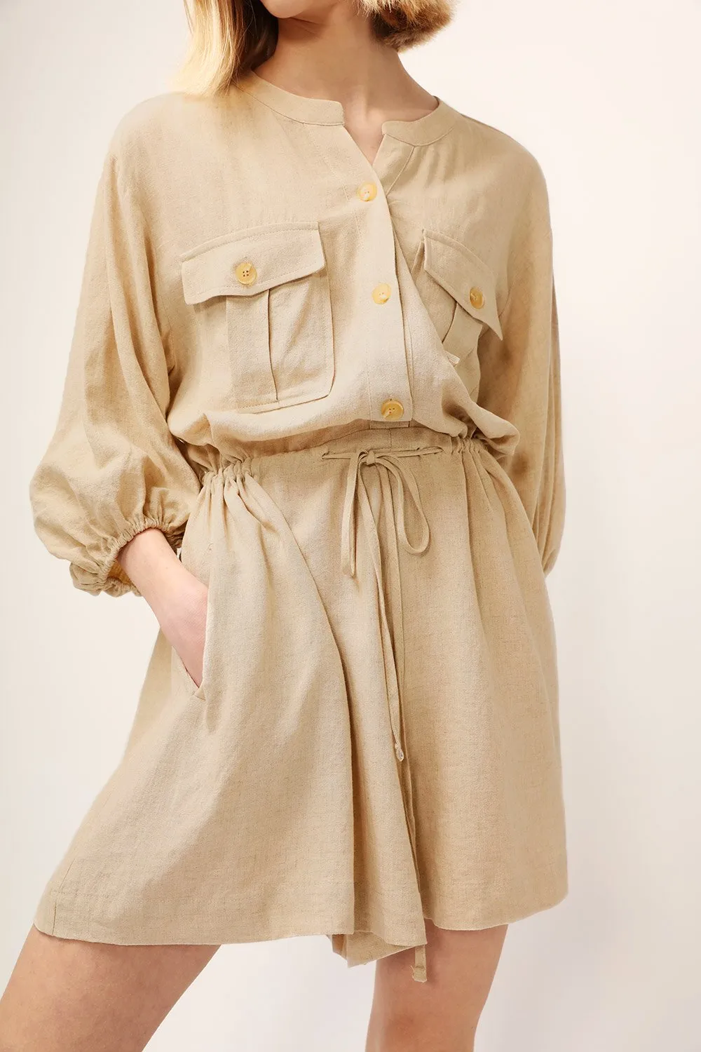 Elise Drawstring Waist Romper