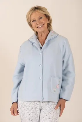 Embroidered Collar Bed Jacket